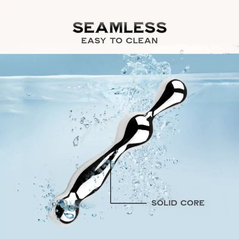Oscar and Dildo - Stainless Steel Stroker - Frisky Business Adult Sex Toys Shop