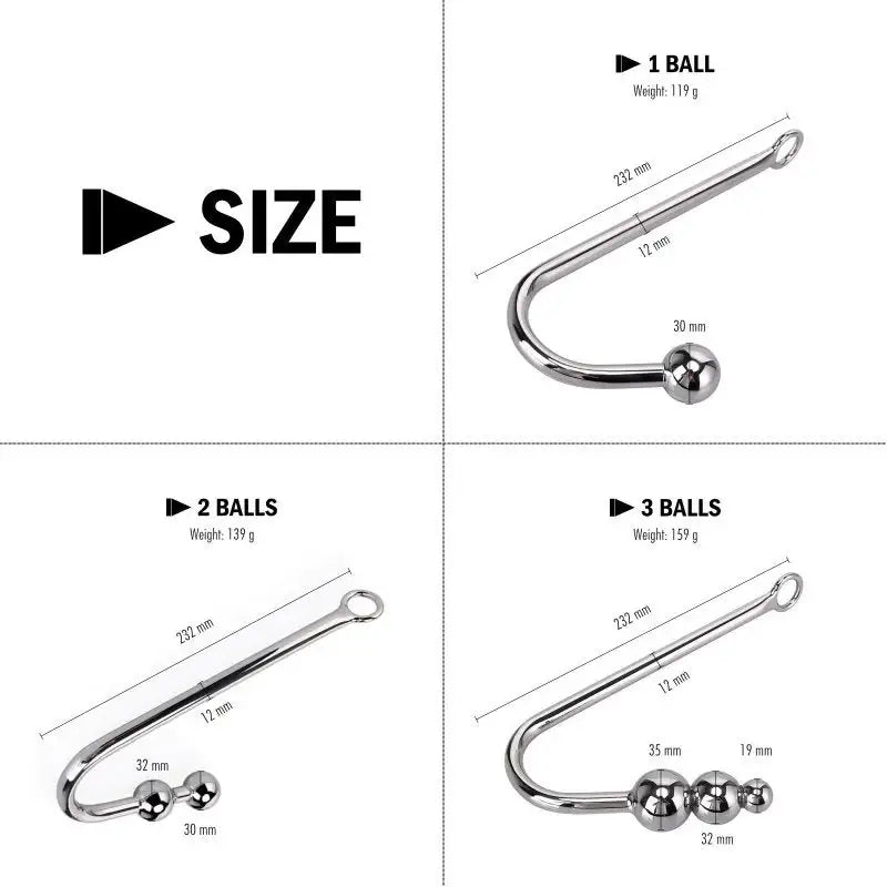 Parson – Stainless Steel Anal Plug Hook - Frisky Business Adult Sex Toys Shop