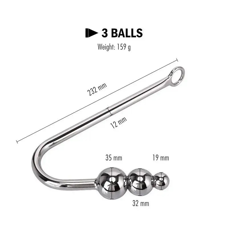 Parson – Stainless Steel Anal Plug Hook - Frisky Business Adult Sex Toys Shop