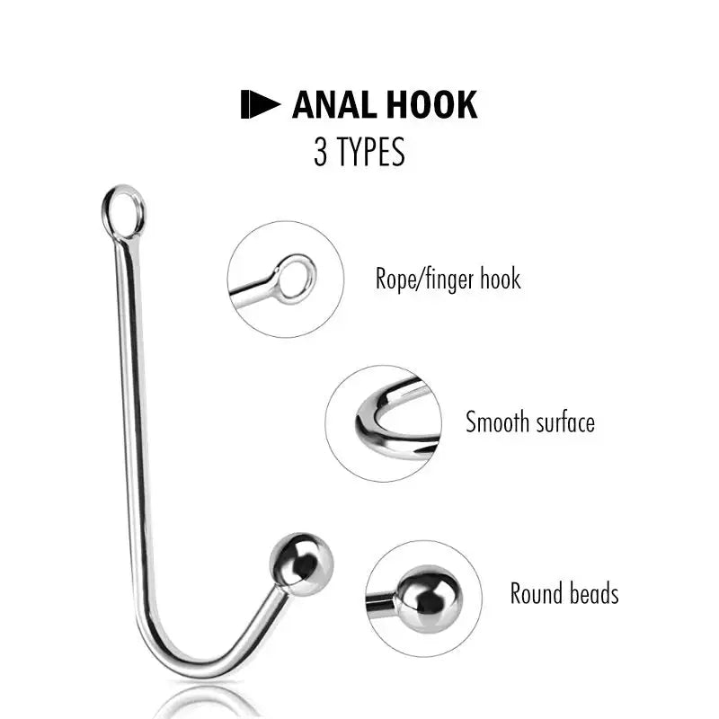 Parson – Stainless Steel Anal Plug Hook - Frisky Business Adult Sex Toys Shop