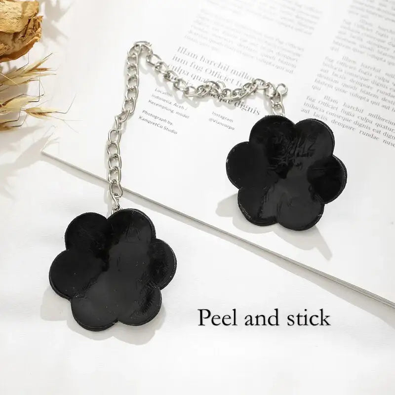 Peek-a-Boo – Nipple Pasties Sticker with Chain - Frisky Business Adult Sex Toys Shop