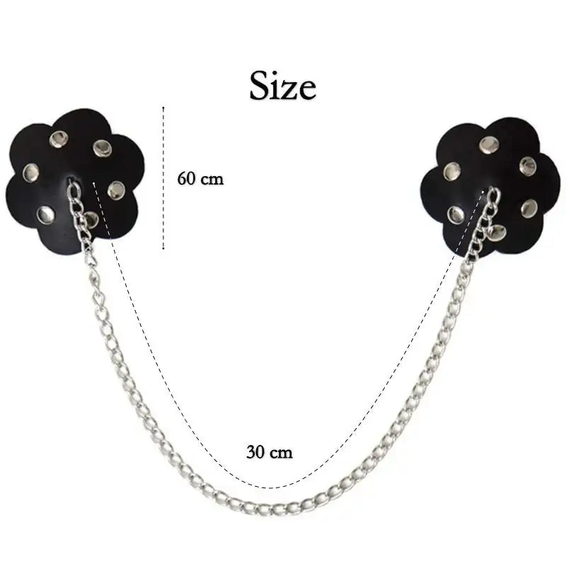 Peek-a-Boo – Nipple Pasties Sticker with Chain - Frisky Business Adult Sex Toys Shop