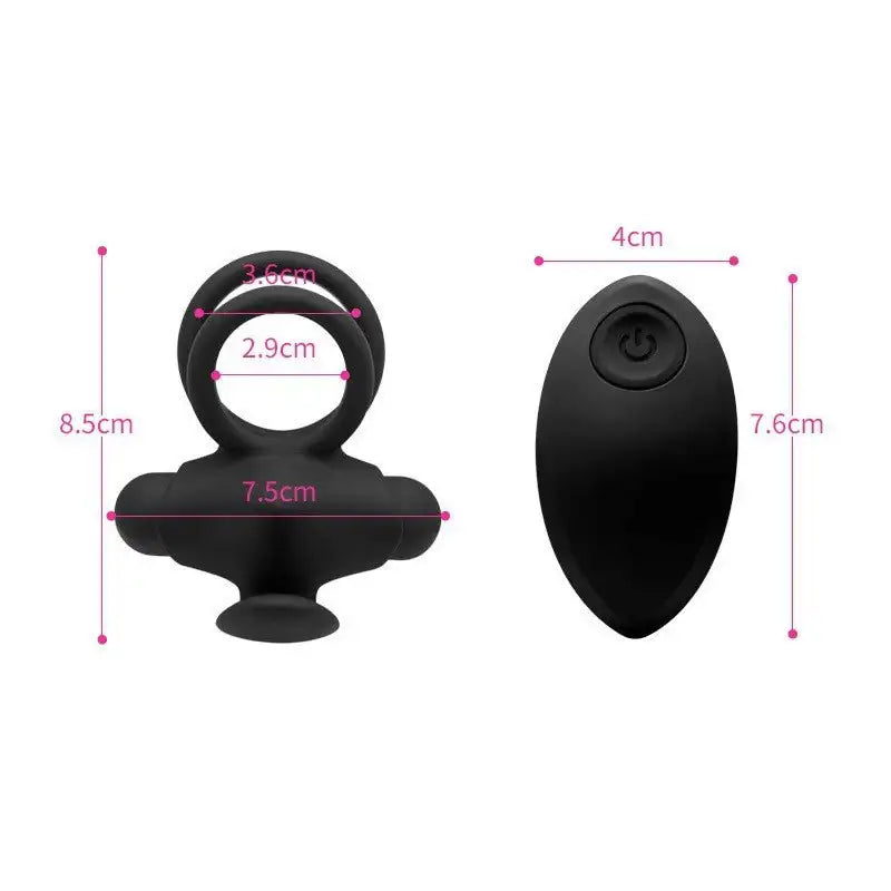 Playful Tongue - Vibrating Double Penis Ring - Frisky Business Adult Sex Toys Shop