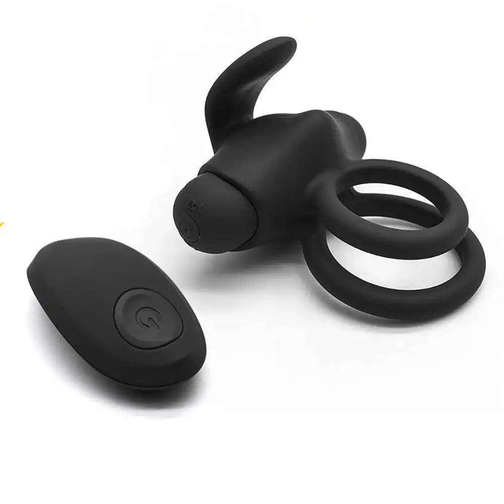 Playful Tongue - Vibrating Double Penis Ring - Frisky Business Adult Sex Toys Shop