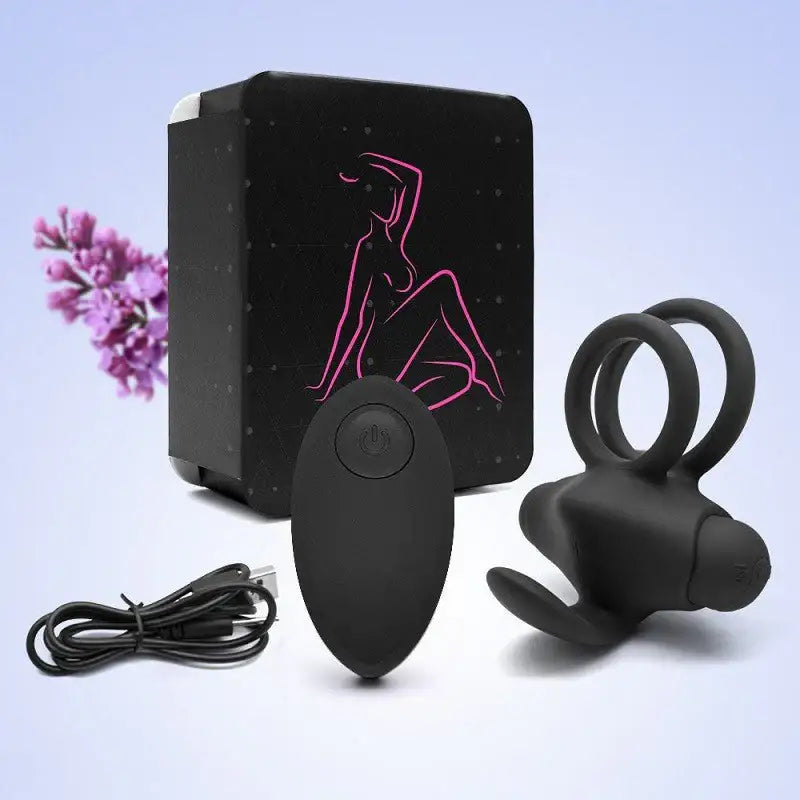 Playful Tongue - Vibrating Double Penis Ring - Frisky Business Adult Sex Toys Shop