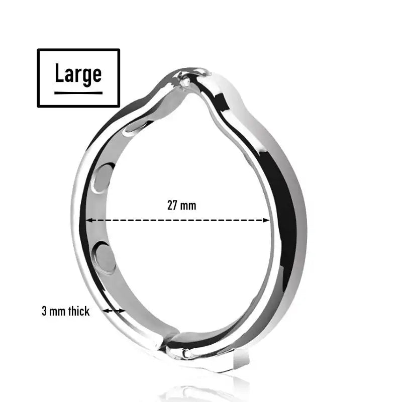 Pleasure Plunger – Stainless Steel Penis Ring - Frisky Business Adult Sex Toys Shop