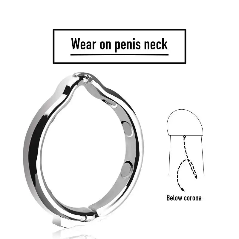 Pleasure Plunger – Stainless Steel Penis Ring - Frisky Business Adult Sex Toys Shop