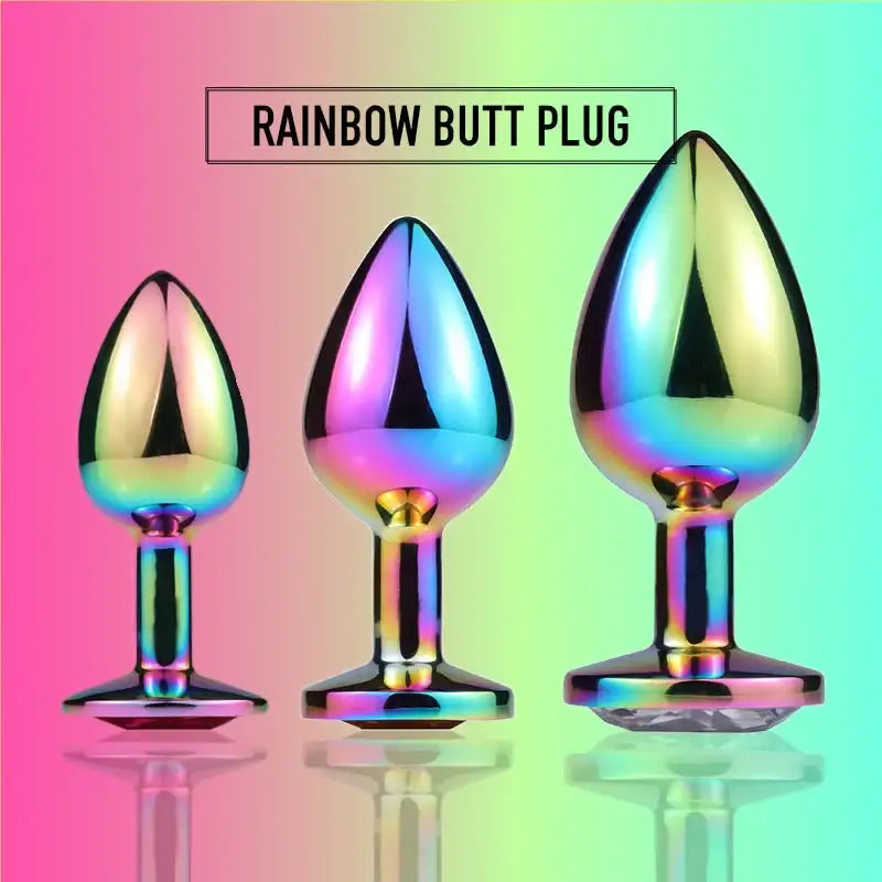 Rainbow Anal Plug - Frisky Business Adult Sex Toys Shop