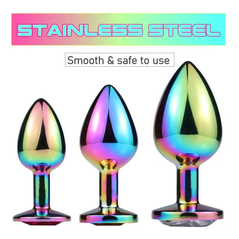 Rainbow Anal Plug - Frisky Business Adult Sex Toys Shop