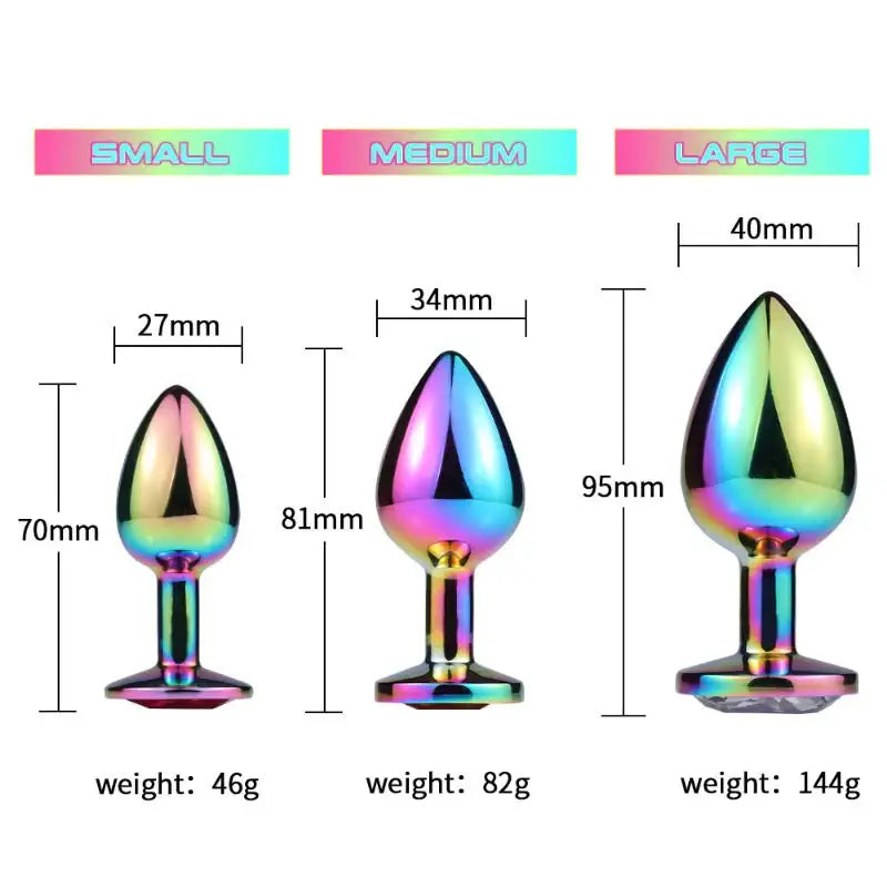 Rainbow Anal Plug - Frisky Business Adult Sex Toys Shop