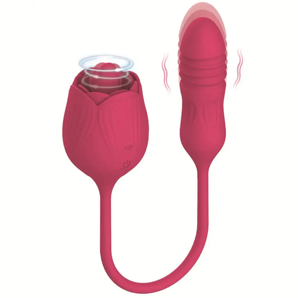 Rose - 2 in 1 Clitoris Stimulator - Frisky Business Adult Sex Toys Shop