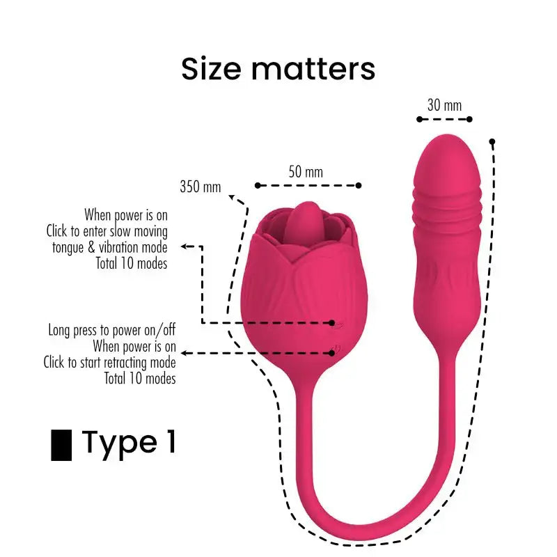 Rose - 2 in 1 Clitoris Stimulator - Frisky Business Adult Sex Toys Shop