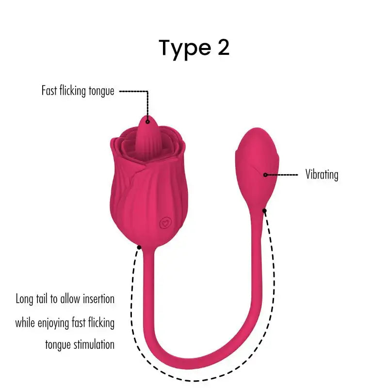 Rose - 2 in 1 Clitoris Stimulator - Frisky Business Adult Sex Toys Shop