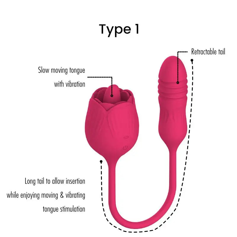 Rose - 2 in 1 Clitoris Stimulator - Frisky Business Adult Sex Toys Shop