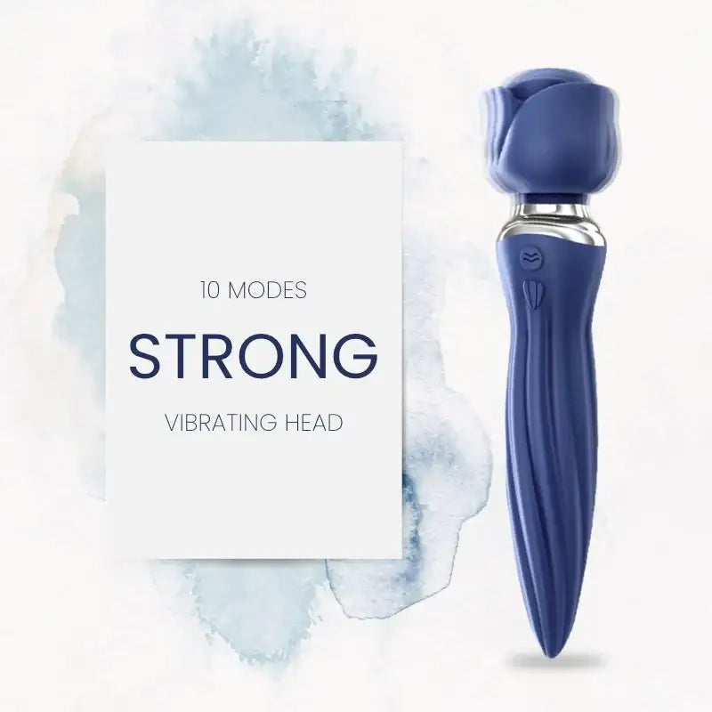 Rose Whisper - Powerful Dual-Ended Vibrator Wand, Female Adult Sex Toy - Frisky Business Adult Sex Toys Shop