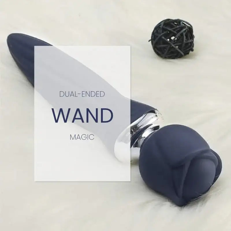Rose Whisper - Powerful Dual-Ended Vibrator Wand, Female Adult Sex Toy - Frisky Business Adult Sex Toys Shop