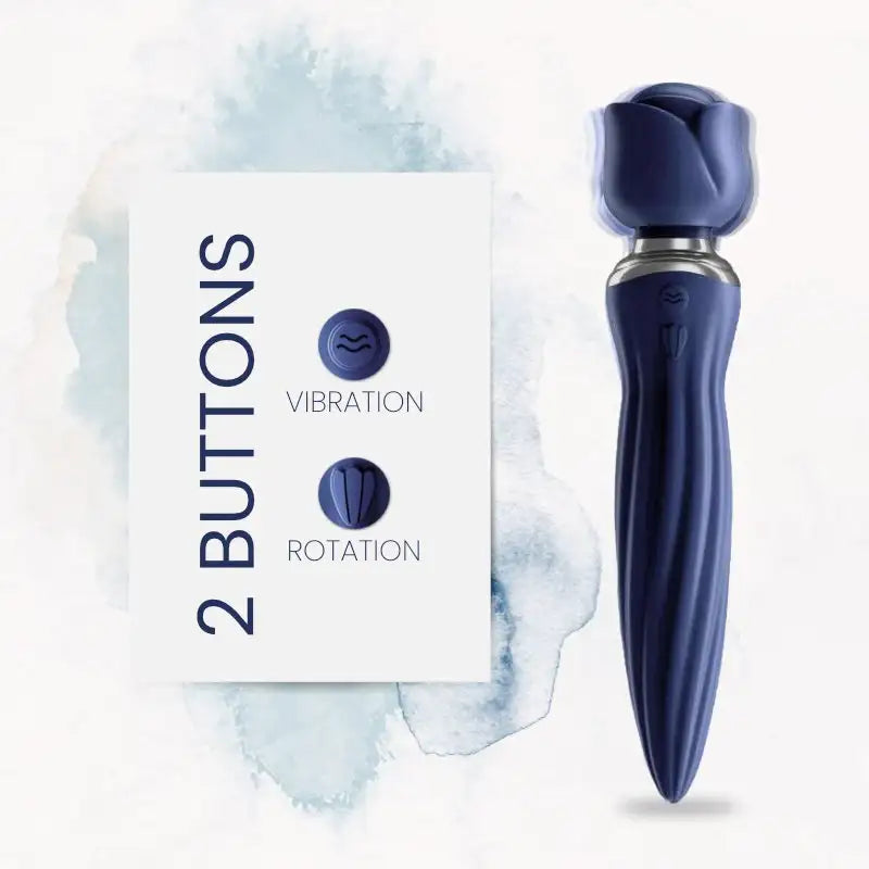 Rose Whisper - Powerful Dual-Ended Vibrator Wand, Female Adult Sex Toy - Frisky Business Adult Sex Toys Shop