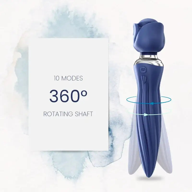 Rose Whisper - Powerful Dual-Ended Vibrator Wand, Female Adult Sex Toy - Frisky Business Adult Sex Toys Shop