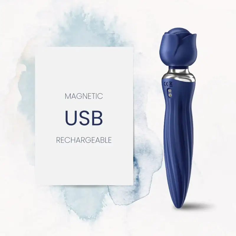 Rose Whisper - Powerful Dual-Ended Vibrator Wand, Female Adult Sex Toy - Frisky Business Adult Sex Toys Shop