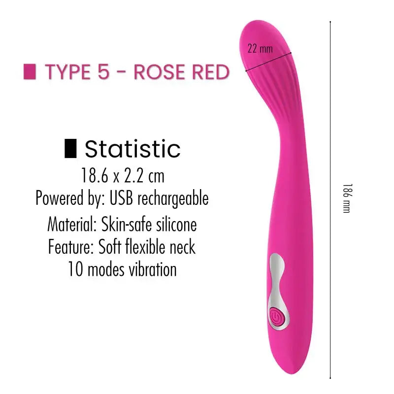 Single Vibrator - Soft Flexible Neck - Frisky Business Adult Sex Toys Shop