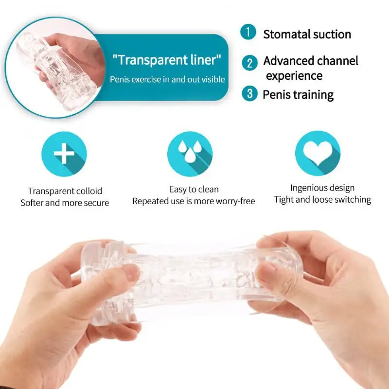 Snail™ Transparent Male Masturbation - Frisky Business Adult Sex Toys Shop