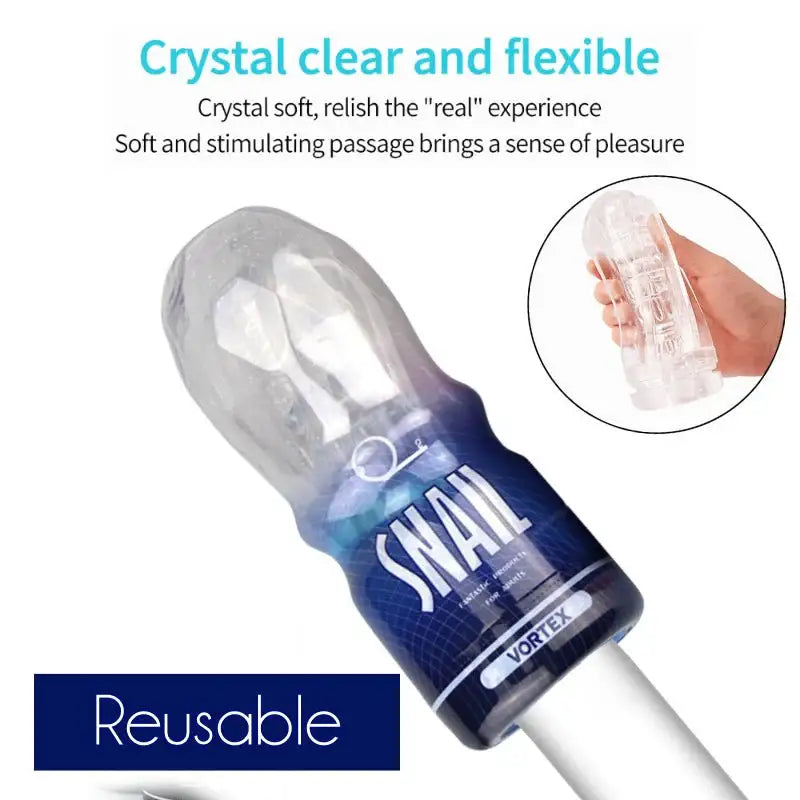 Snail™ Transparent Male Masturbation - Frisky Business Adult Sex Toys Shop