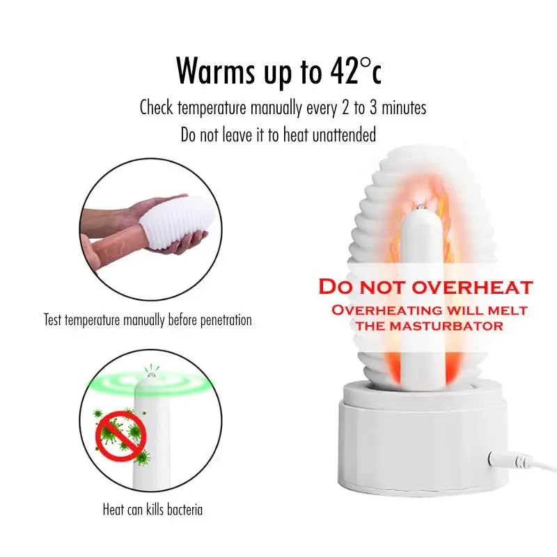 Snow White - Manual Stroker with USB Heating Stand - Frisky Business Adult Sex Toys Shop
