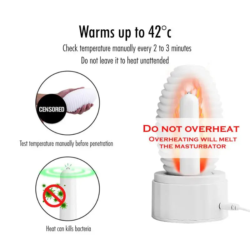 Snow White - Manual Stroker with USB Heating Stand - Frisky Business Adult Sex Toys Shop