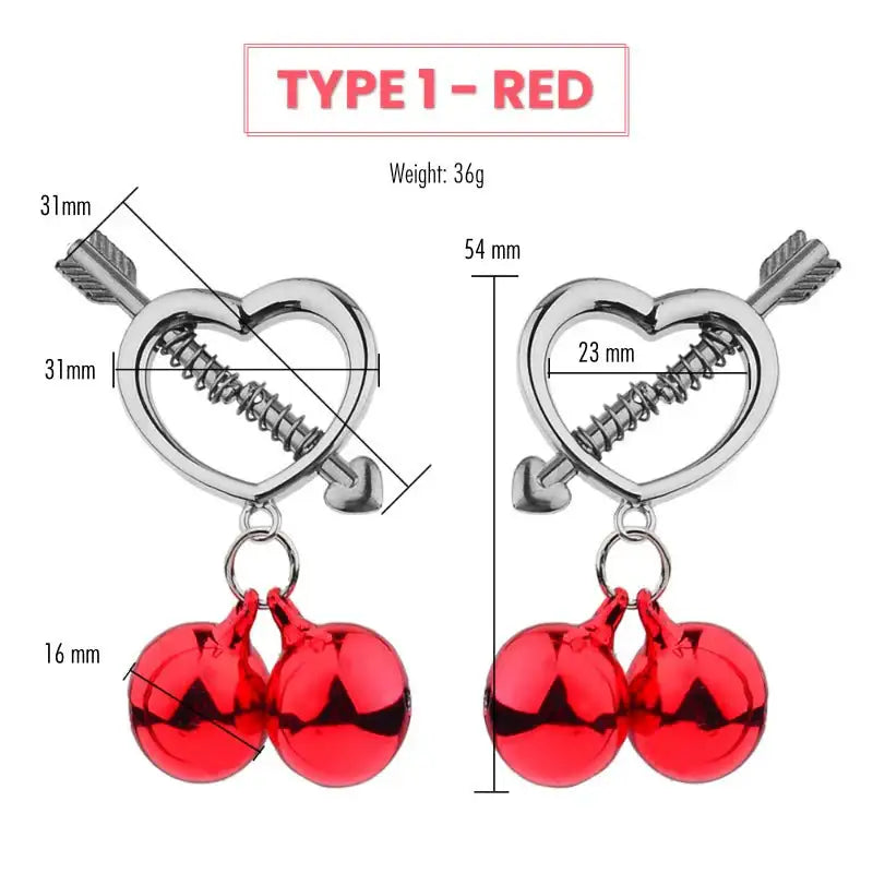 Sping Nipple Clamps, Adult Unisex BDSM Sex Toys - Frisky Business Adult Sex Toys Shop