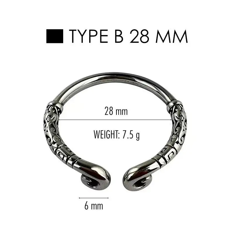 Stainless Steel Beaded C-Shaped Penis Ring - Frisky Business Adult Sex Toys Shop