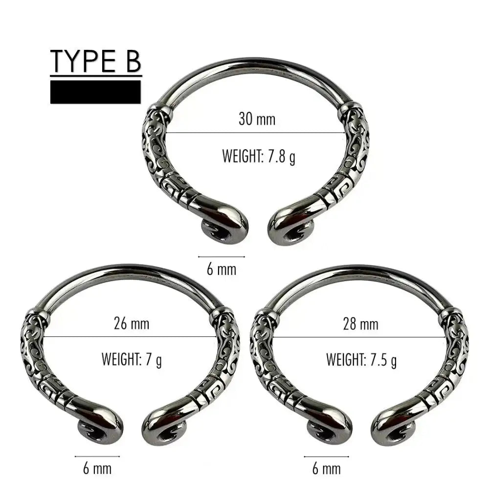 Stainless Steel Beaded C-Shaped Penis Ring - Frisky Business Adult Sex Toys Shop