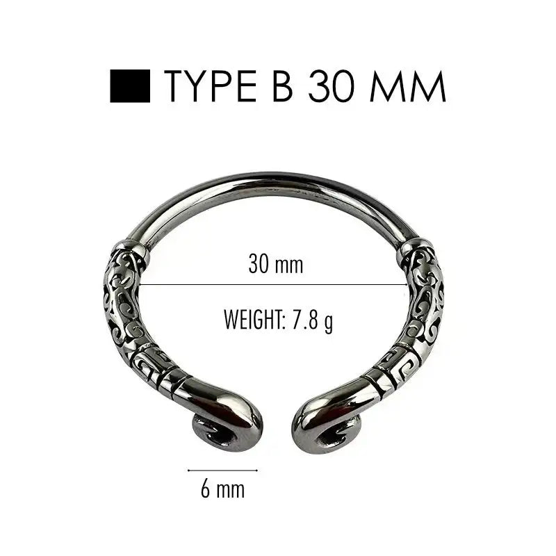 Stainless Steel Beaded C-Shaped Penis Ring - Frisky Business Adult Sex Toys Shop