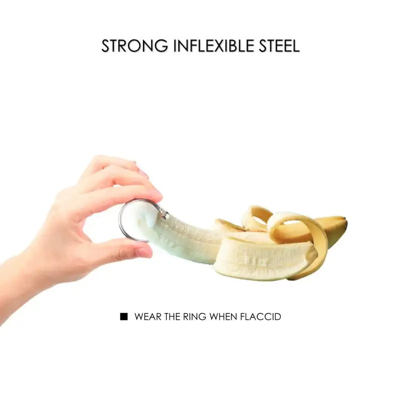 Stainless Steel Beaded C-Shaped Penis Ring - Frisky Business Adult Sex Toys Shop