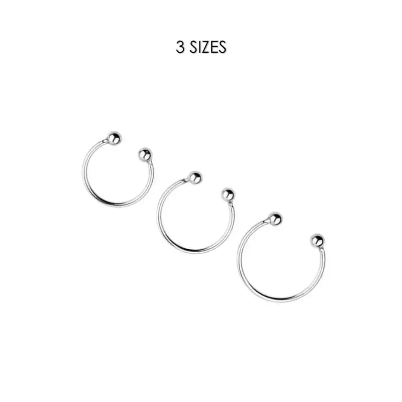 Stainless Steel Beaded C-Shaped Penis Ring - Frisky Business Adult Sex Toys Shop
