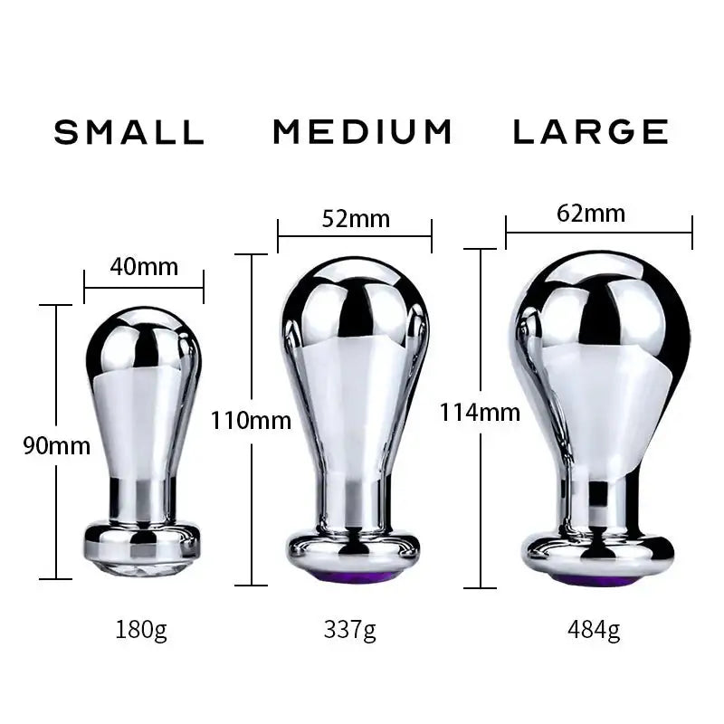 Stainless Steel - Bulb Plug - Frisky Business Adult Sex Toys Shop