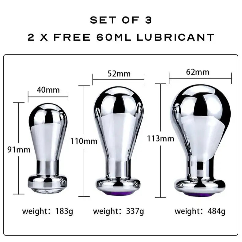 Stainless Steel - Bulb Plug - Frisky Business Adult Sex Toys Shop