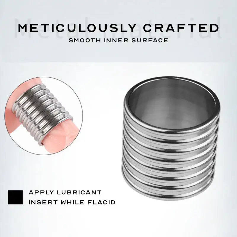 Stainless Steel Cylinder Penis Ring - Frisky Business Adult Sex Toys Shop