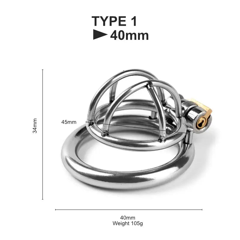 Steel Chastity Cage - Frisky Business Adult Sex Toys Shop