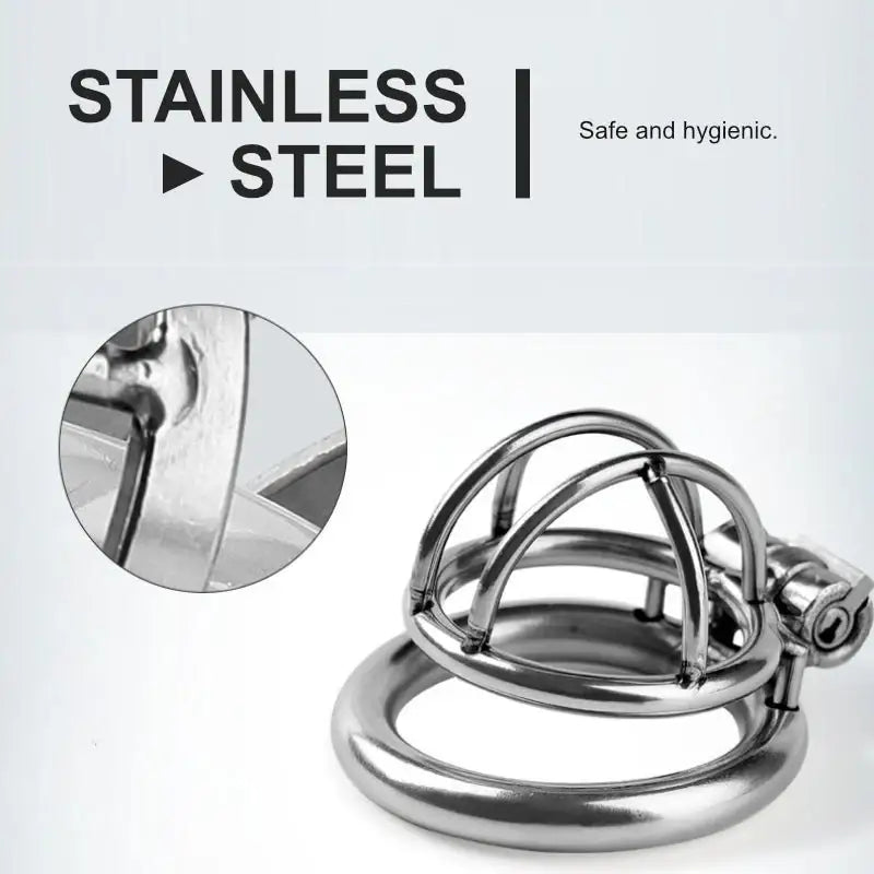 Steel Chastity Cage - Frisky Business Adult Sex Toys Shop