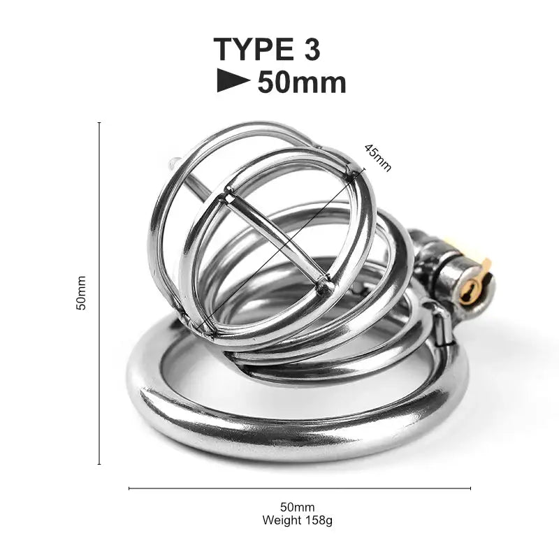 Steel Chastity Cage - Frisky Business Adult Sex Toys Shop