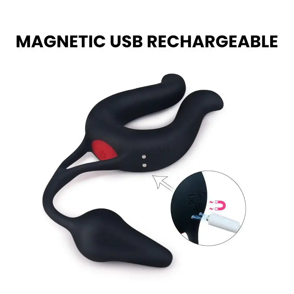Teasing - Vibrating Penis Ring & Plug - Frisky Business Adult Sex Toys Shop