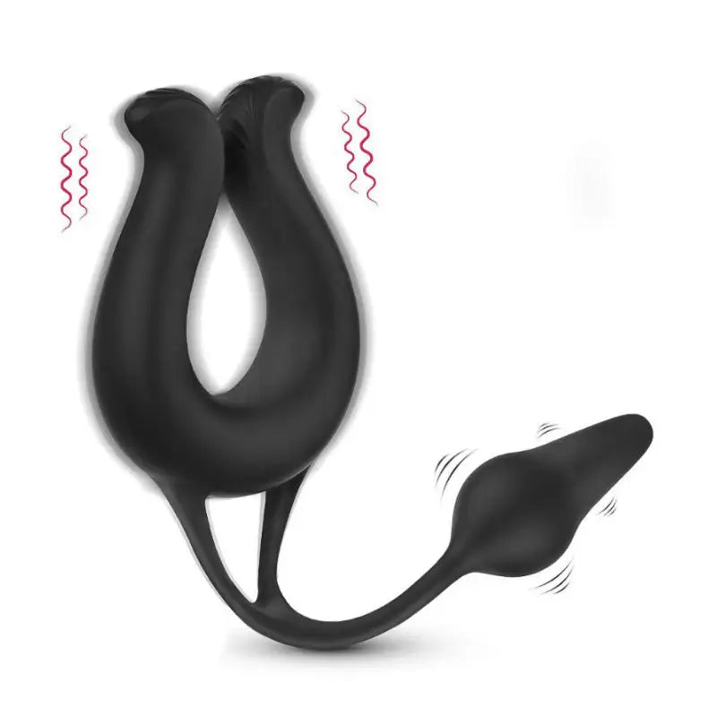 Teasing - Vibrating Penis Ring & Plug - Frisky Business Adult Sex Toys Shop