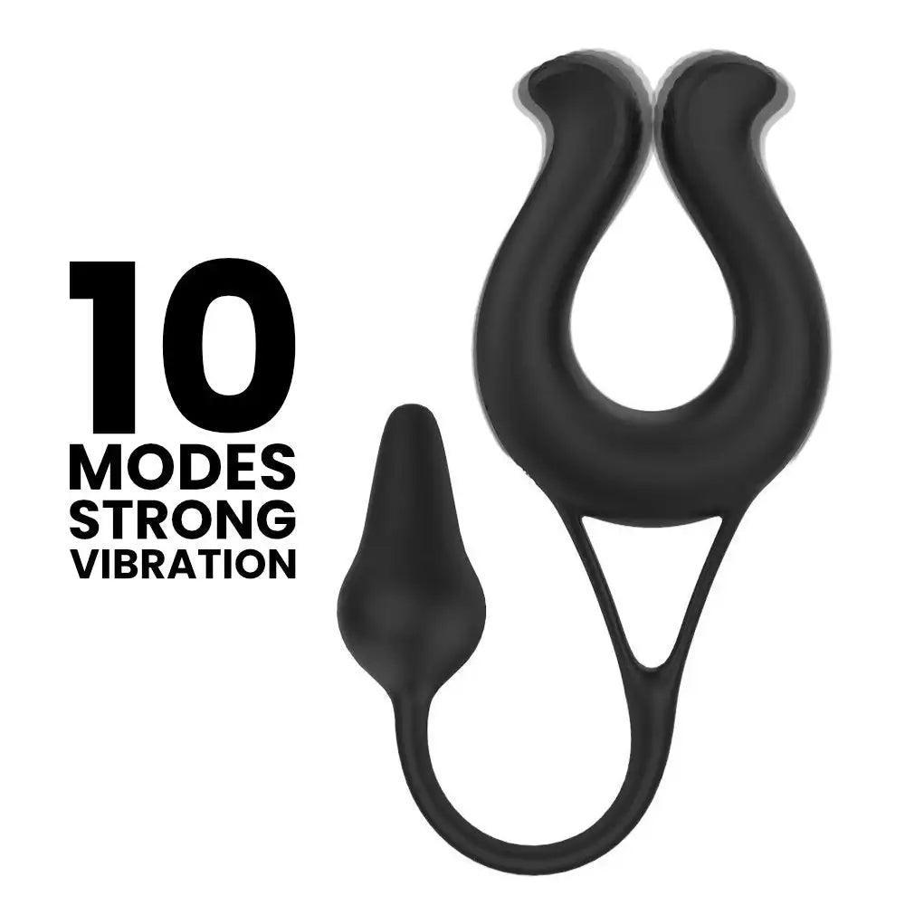 Teasing - Vibrating Penis Ring & Plug - Frisky Business Adult Sex Toys Shop