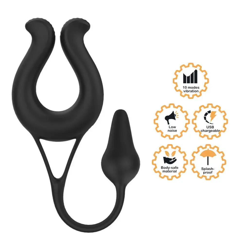 Teasing - Vibrating Penis Ring & Plug - Frisky Business Adult Sex Toys Shop