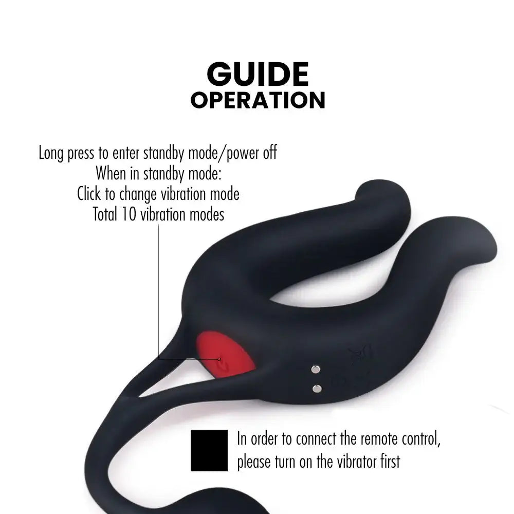 Teasing - Vibrating Penis Ring & Plug - Frisky Business Adult Sex Toys Shop