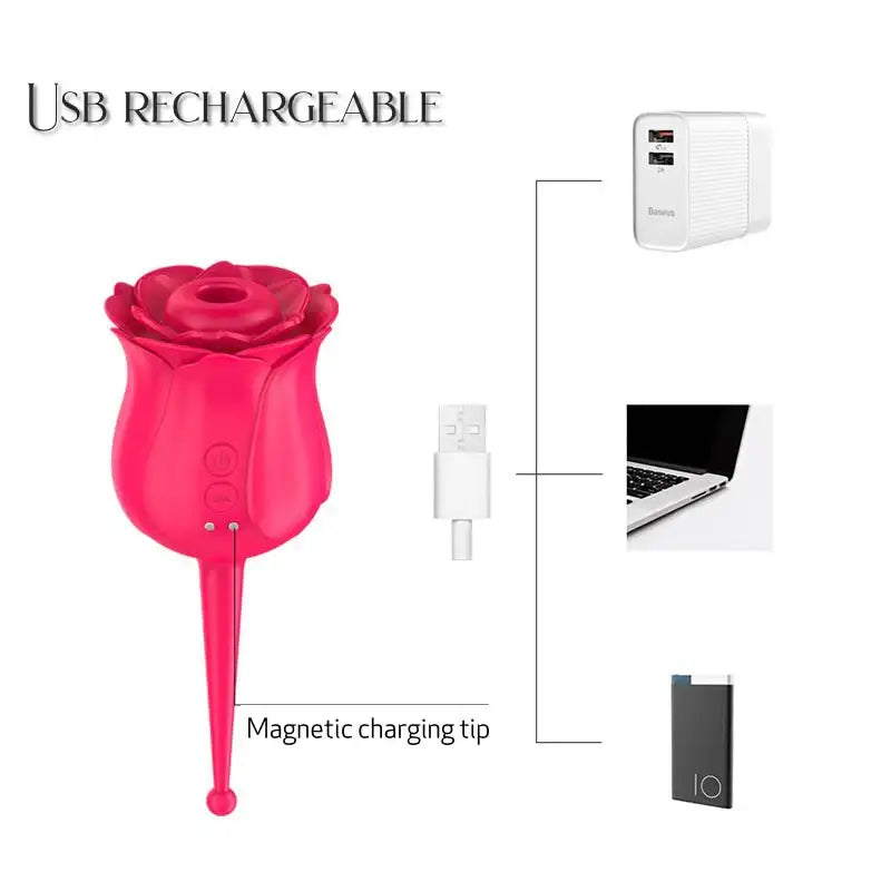 The Rose - Dual Action Clitoral Stimulator - Frisky Business Adult Sex Toys Shop