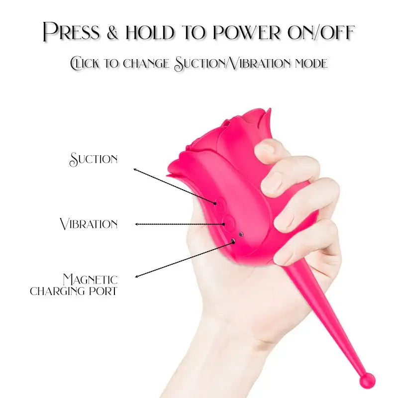 The Rose - Dual Action Clitoral Stimulator - Frisky Business Adult Sex Toys Shop