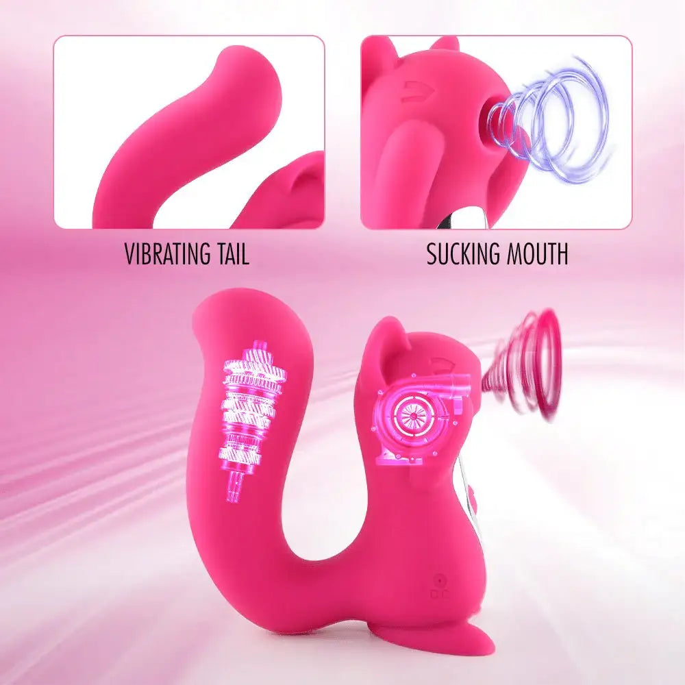 The Squirrel - 2 in 1 Clitoris Sucking Vibrator - Frisky Business Adult Sex Toys Shop