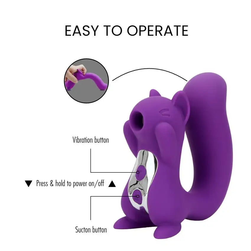The Squirrel - 2 in 1 Clitoris Sucking Vibrator - Frisky Business Adult Sex Toys Shop