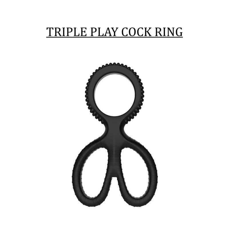 Trifecta - Triple Play Penis Ring, Elastic Adult Male Penis Sex Toys - FRISKY BUSINESS SG